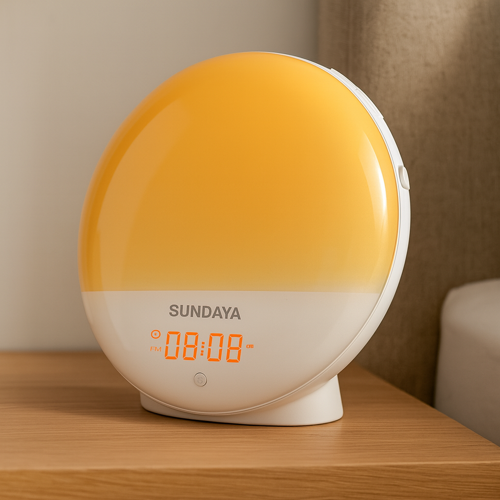 Sunrise Alarm Clock Wake Up Light Clock Sunrise/Sunset Simulation Digital Clock with Night Light FM Radio Desk Clocks